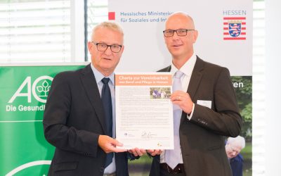 Klinik Hohe Mark unterzeichnet “Hessische Charta” zur Vereinbarkeit von Beruf & Pflege